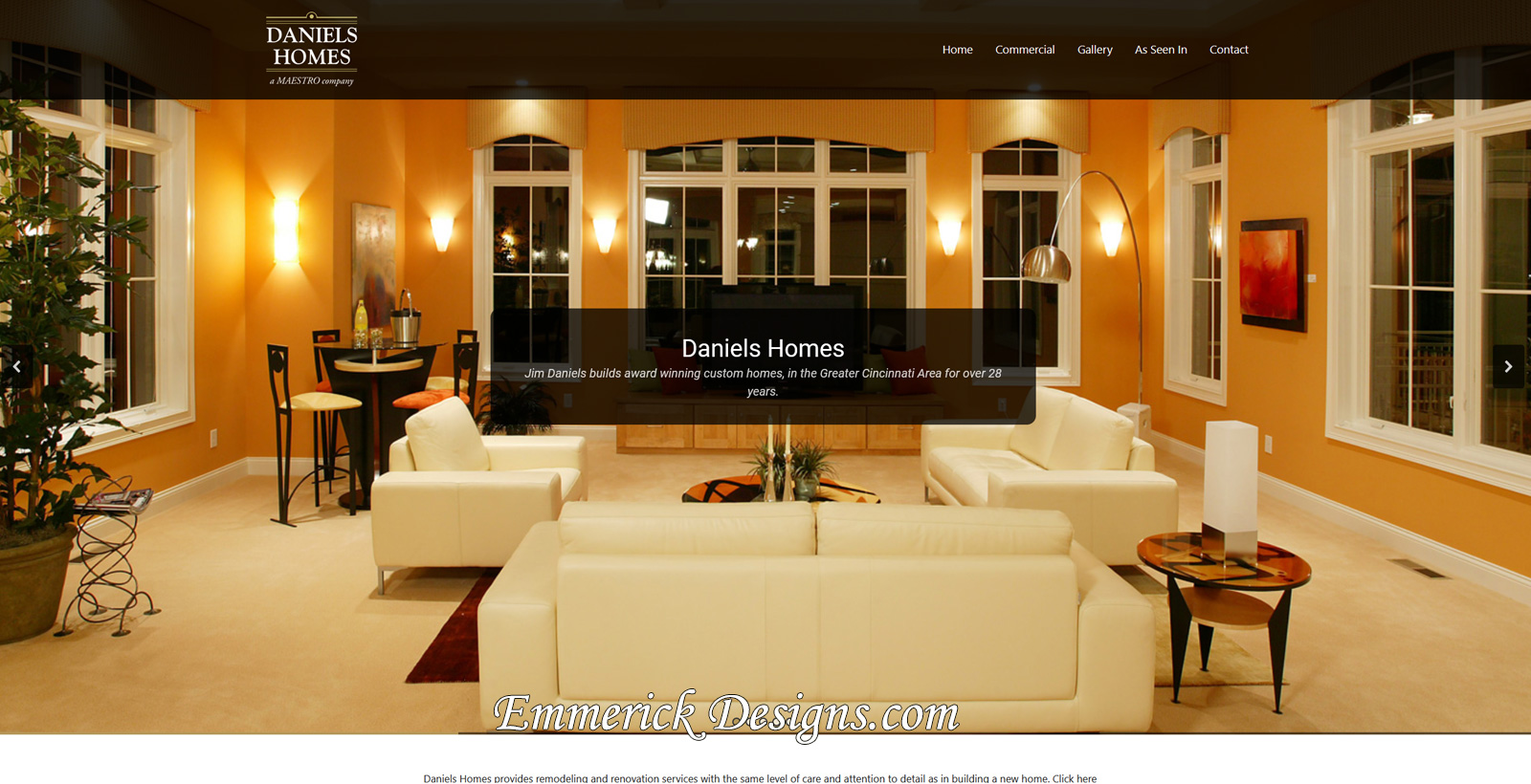 Web Design - Daniels Homes