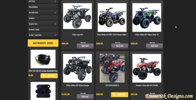 Cincinnati Web Designer - Coolster ATV Parts 30