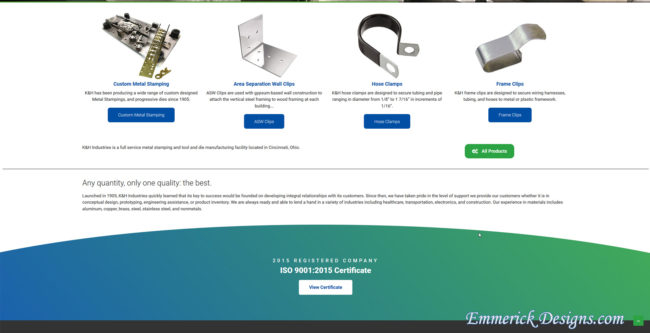 Manufacturing Web Designer Cincinnati - K&H Industries 30