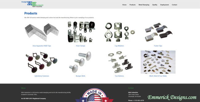 Manufacturing Web Designer Cincinnati - K&H Industries 60
