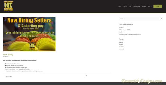 Website Design - Urban Krag 40