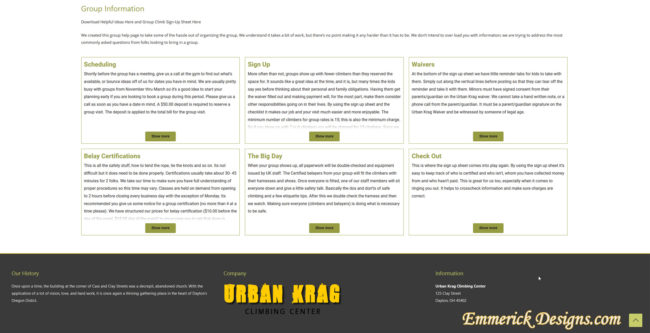 Website Design - Urban Krag 50